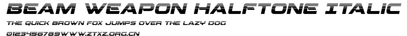 Beam Weapon Halftone Italic