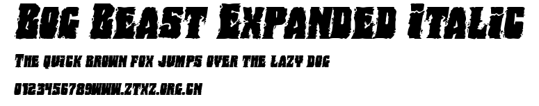 Bog Beast Expanded Italic