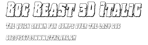 Bog Beast 3D Italic