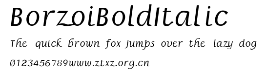 BorzoiBoldItalic