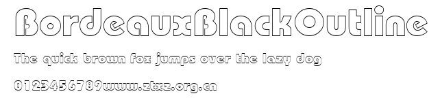 BordeauxBlackOutline