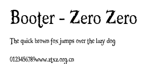 Booter - Zero Zero.ttf
