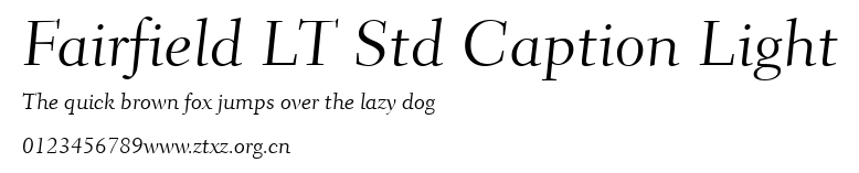 Fairfield LT Std Caption Light.ttf