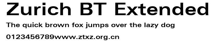 Zurich BT Extended.ttf