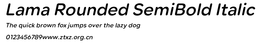 Lama Rounded SemiBold Italic.otf