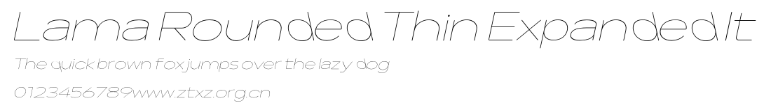 Lama Rounded Thin Expanded It.otf