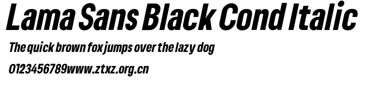 Lama Sans Black Cond Italic.otf