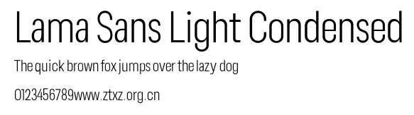 Lama Sans Light Condensed.otf