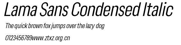 Lama Sans Condensed Italic.ttf