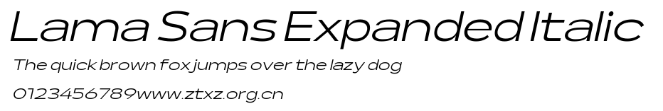 Lama Sans Expanded Italic.ttf
