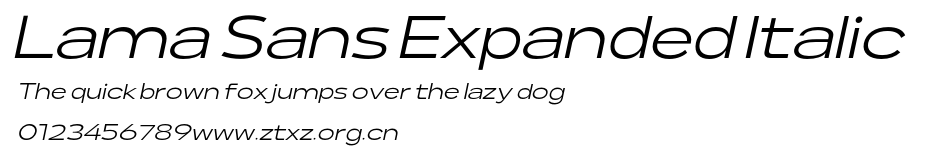 Lama Sans Expanded Italic.otf
