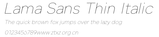Lama Sans Thin Italic.ttf
