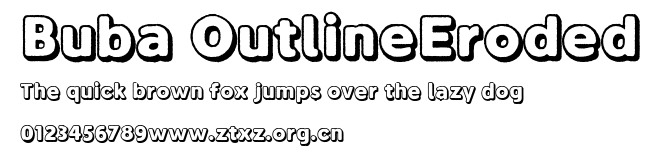 Buba OutlineEroded.otf