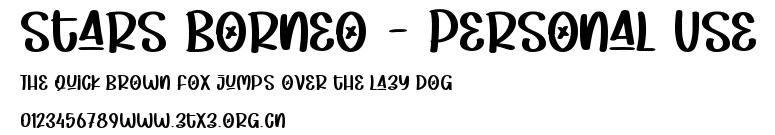 Stars Borneo - Personal Use.ttf